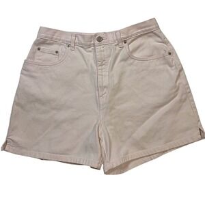 Vintage Halston Pale Pink Denim Shorts Women's Size 12 Mom Retro Festival Y2K‎